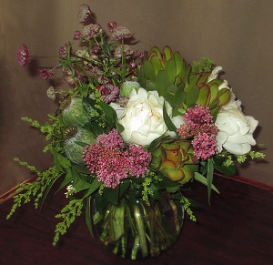 Mixed Vase Arrangement with White Peonies