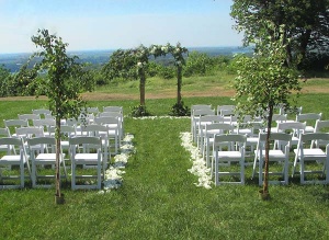 Isle with Rose Petals, Floral Arbor and Trees