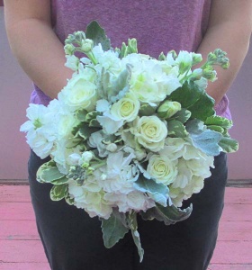 White Hydrangea and Rose Bouquet 