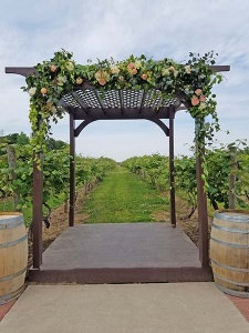 Pink Rose and White Peony Gazebo