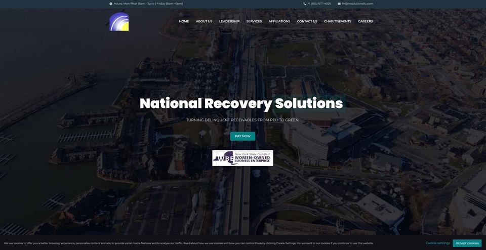 National Recovery Solutions website preview