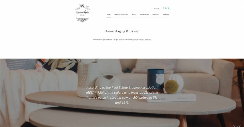 Upstate Roots Design website preview